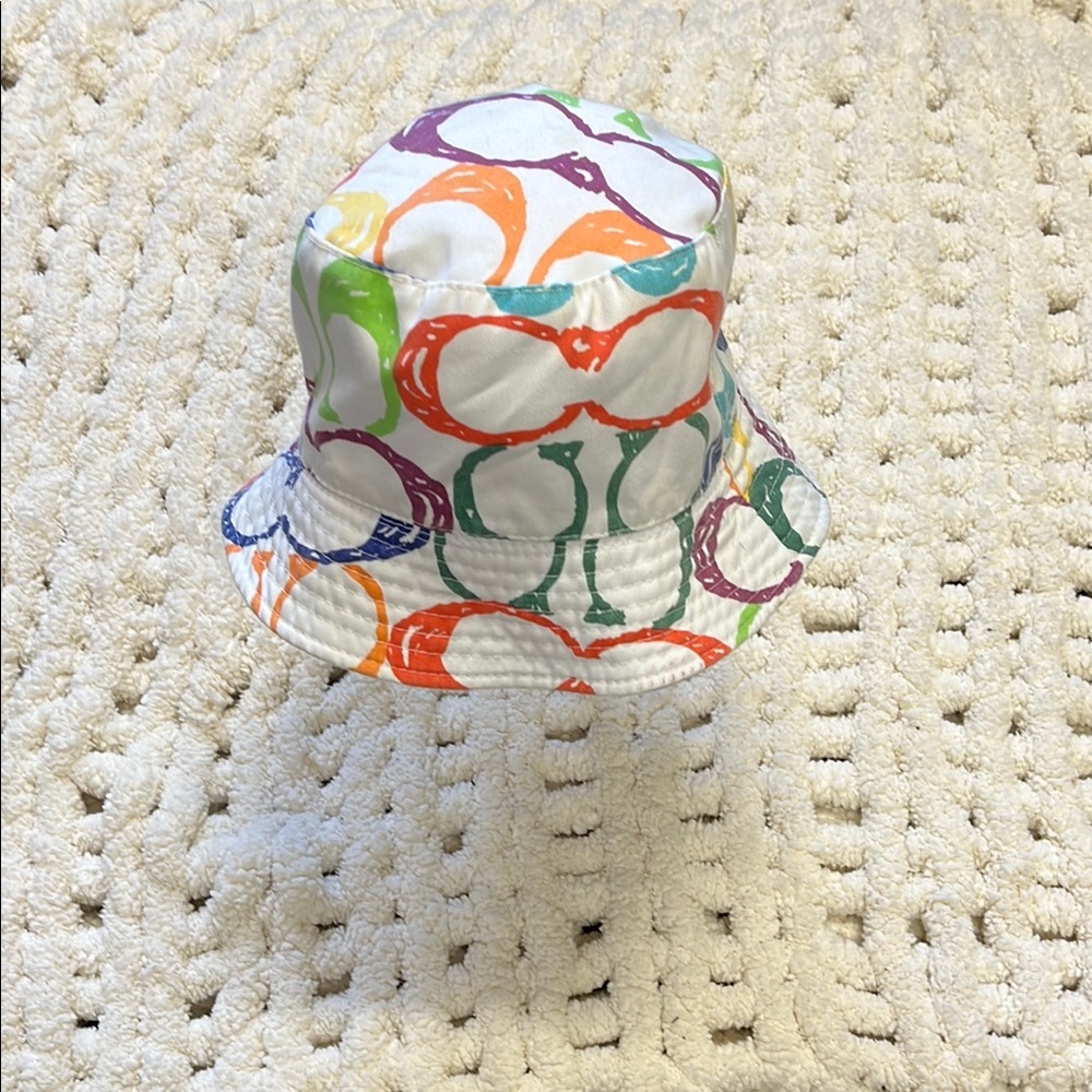 Coach Multicolor Signature Bucket Hat